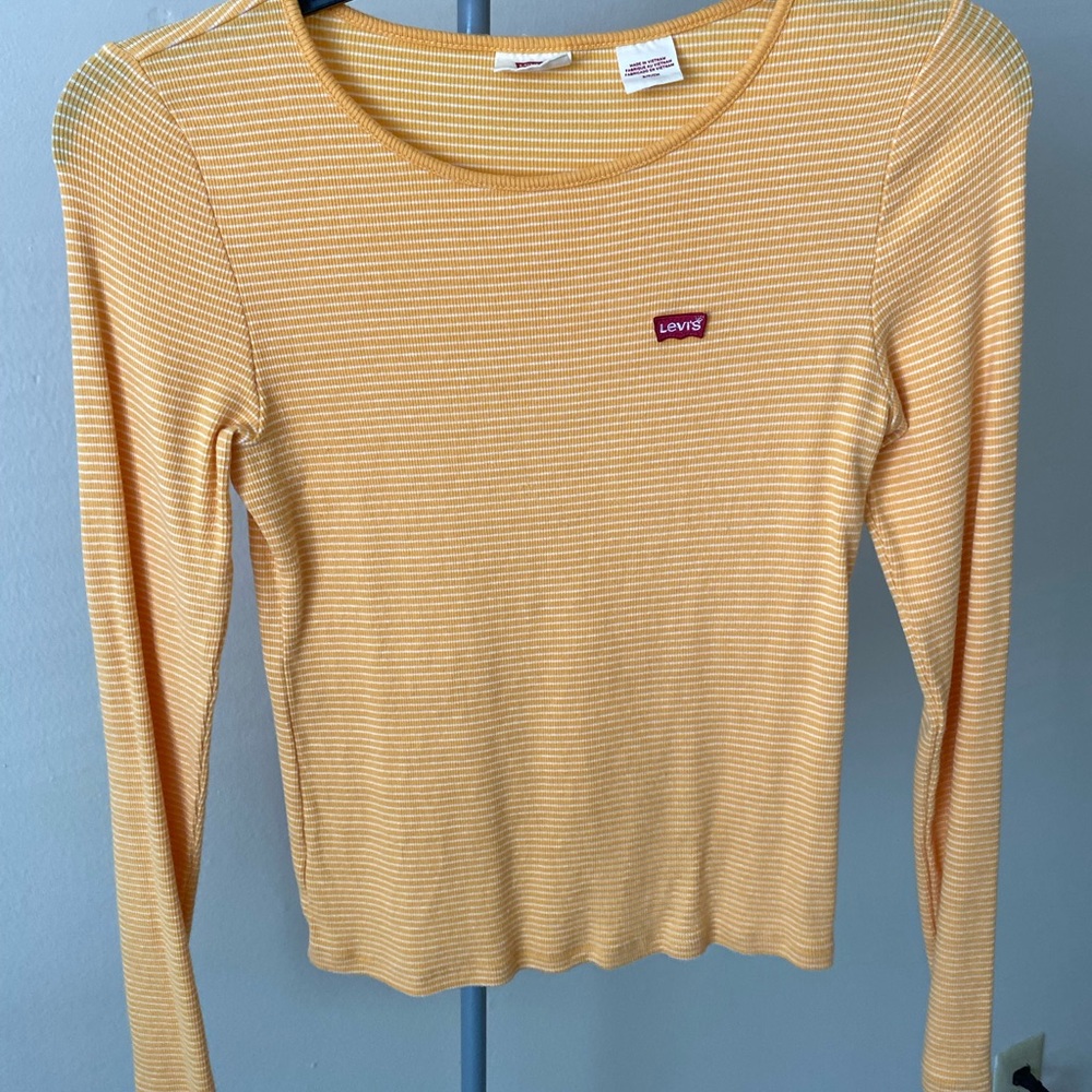 Levi's Women's Mustard Striped Blouse